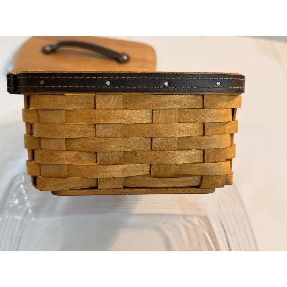 Longaberger 2004 Father’s Day, Dad’s Valet Basket W/ WD Lid, Fabric Liner, Prot